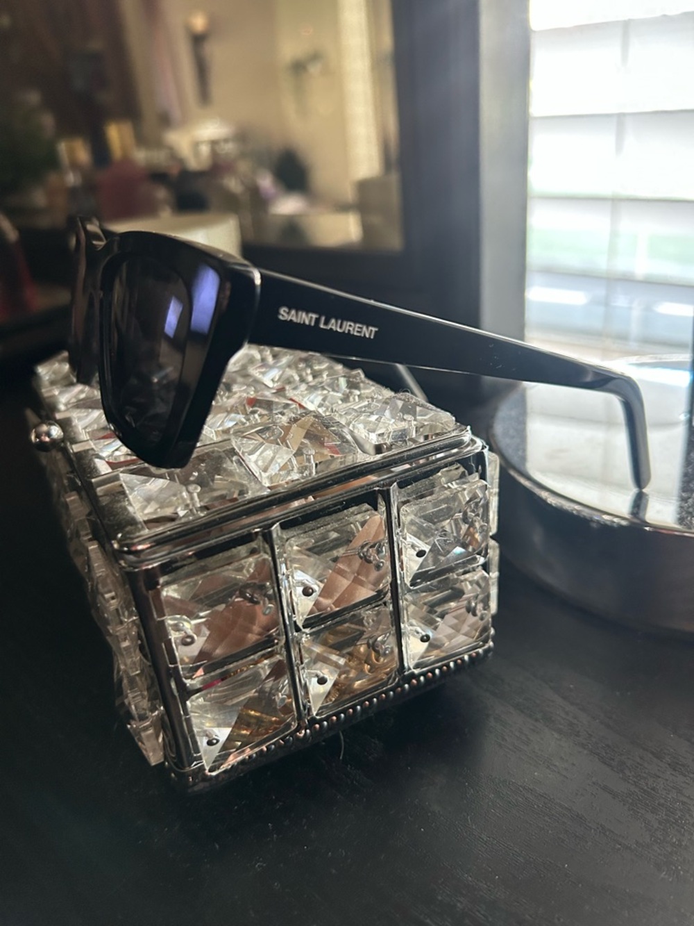 Saint Laurent Black Cat-Eye Optical Frames - Picture 5 of 5